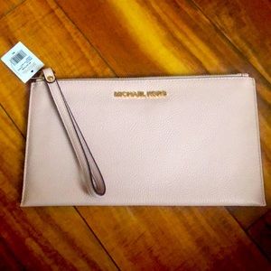 Michael Kors large zip clutch wristlet